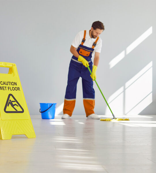Cleaning Floor with Mop