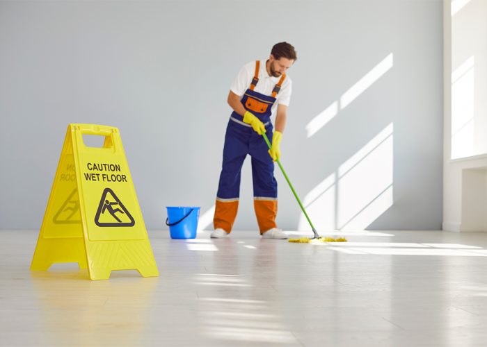 End of tenancy cleaning Cleaning Floor with Mop